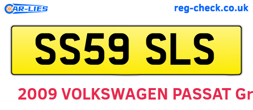 SS59SLS are the vehicle registration plates.
