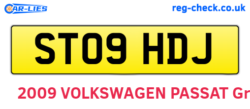 ST09HDJ are the vehicle registration plates.
