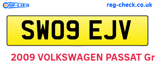 SW09EJV are the vehicle registration plates.