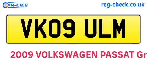 VK09ULM are the vehicle registration plates.