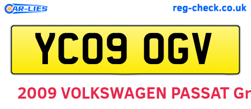 YC09OGV are the vehicle registration plates.