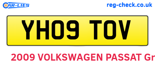 YH09TOV are the vehicle registration plates.