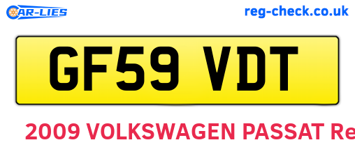 GF59VDT are the vehicle registration plates.