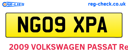 NG09XPA are the vehicle registration plates.