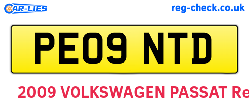 PE09NTD are the vehicle registration plates.