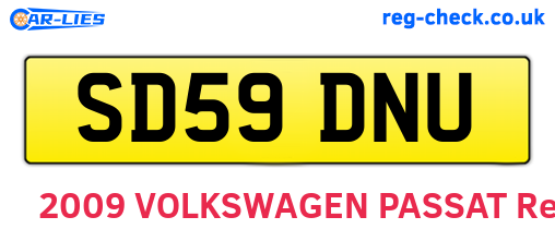 SD59DNU are the vehicle registration plates.