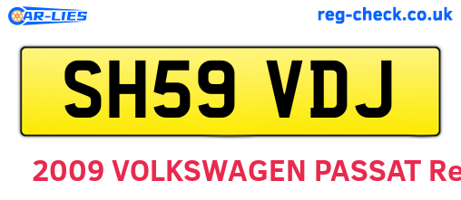 SH59VDJ are the vehicle registration plates.