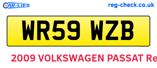 WR59WZB are the vehicle registration plates.
