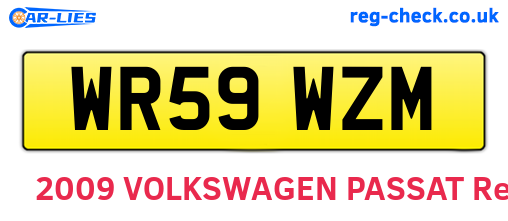 WR59WZM are the vehicle registration plates.
