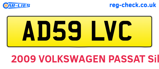 AD59LVC are the vehicle registration plates.