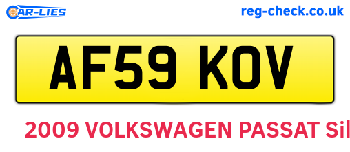 AF59KOV are the vehicle registration plates.