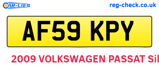 AF59KPY are the vehicle registration plates.