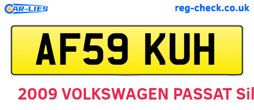 AF59KUH are the vehicle registration plates.