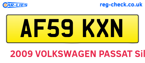 AF59KXN are the vehicle registration plates.