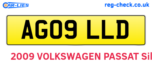 AG09LLD are the vehicle registration plates.