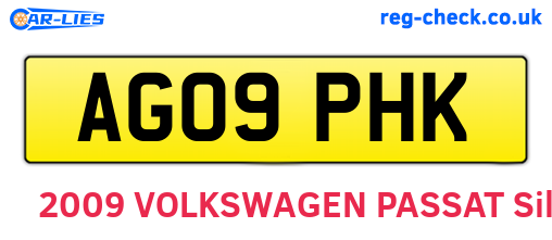 AG09PHK are the vehicle registration plates.