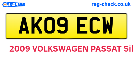 AK09ECW are the vehicle registration plates.