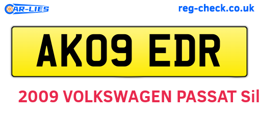 AK09EDR are the vehicle registration plates.