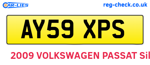 AY59XPS are the vehicle registration plates.