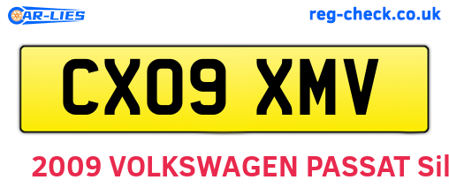 CX09XMV are the vehicle registration plates.