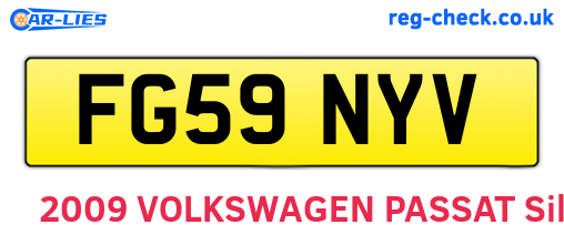 FG59NYV are the vehicle registration plates.