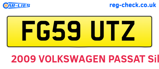FG59UTZ are the vehicle registration plates.