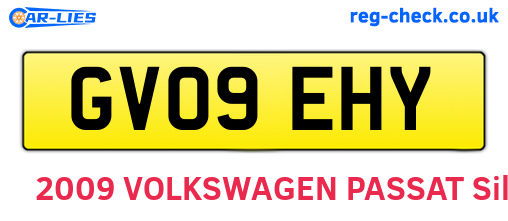 GV09EHY are the vehicle registration plates.