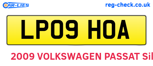 LP09HOA are the vehicle registration plates.