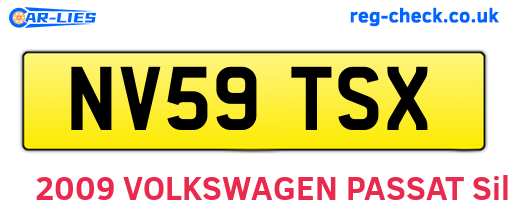 NV59TSX are the vehicle registration plates.