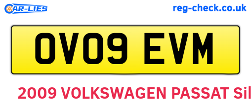 OV09EVM are the vehicle registration plates.