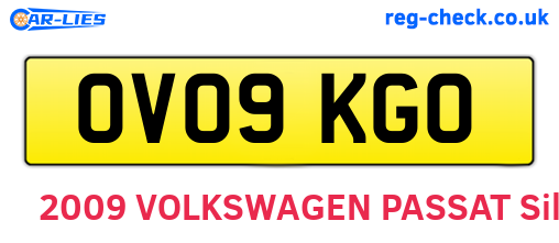 OV09KGO are the vehicle registration plates.