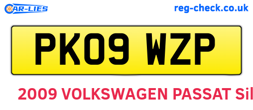PK09WZP are the vehicle registration plates.