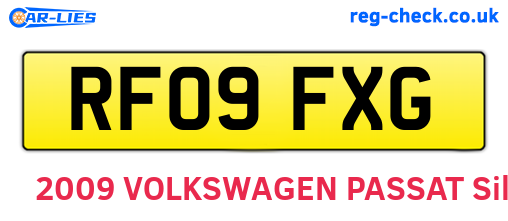 RF09FXG are the vehicle registration plates.