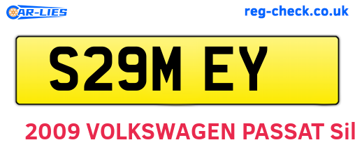 S29MEY are the vehicle registration plates.