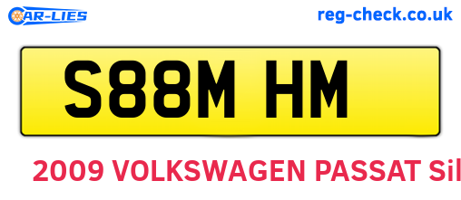 S88MHM are the vehicle registration plates.