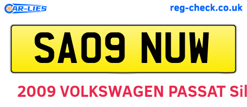 SA09NUW are the vehicle registration plates.