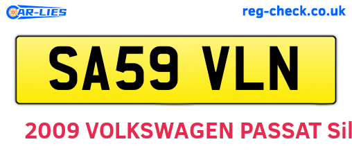 SA59VLN are the vehicle registration plates.