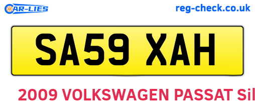 SA59XAH are the vehicle registration plates.