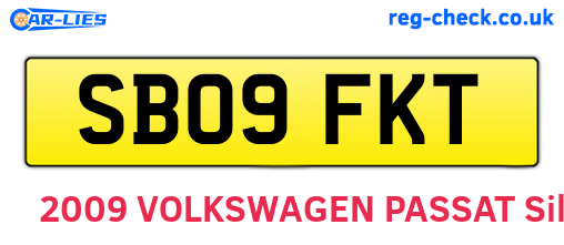 SB09FKT are the vehicle registration plates.
