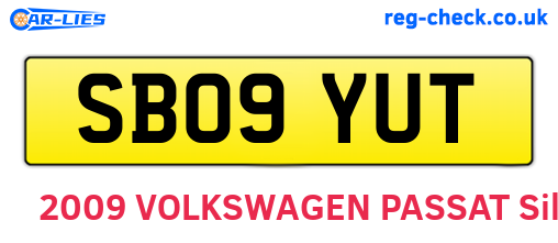 SB09YUT are the vehicle registration plates.