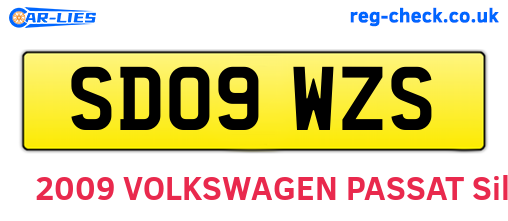 SD09WZS are the vehicle registration plates.