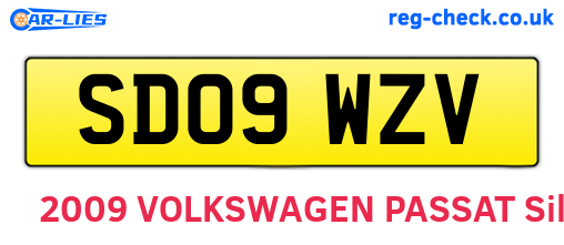 SD09WZV are the vehicle registration plates.