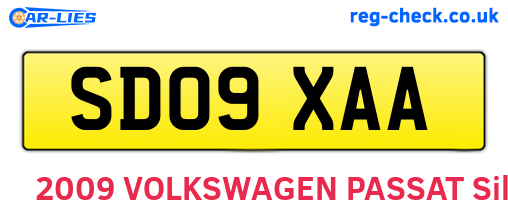 SD09XAA are the vehicle registration plates.