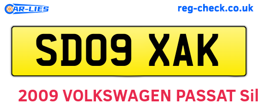 SD09XAK are the vehicle registration plates.