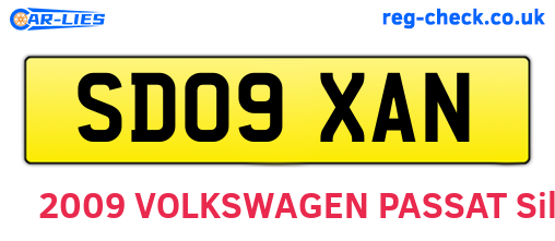 SD09XAN are the vehicle registration plates.