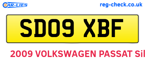 SD09XBF are the vehicle registration plates.
