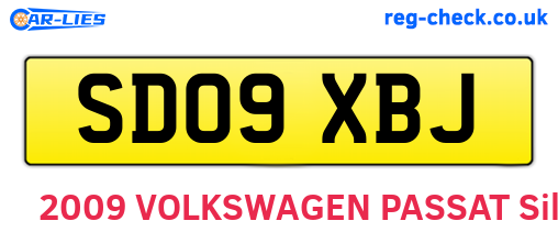 SD09XBJ are the vehicle registration plates.
