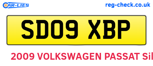 SD09XBP are the vehicle registration plates.