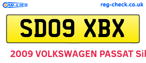 SD09XBX are the vehicle registration plates.