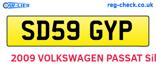 SD59GYP are the vehicle registration plates.